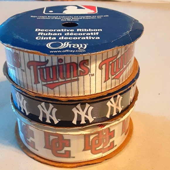 Offray Ribbon Other - Sports Ribbon -Baseball Yankees, Minnesota, Washington.